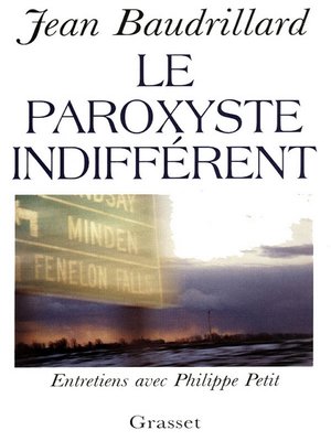 cover image of Le paroxyste indifférent